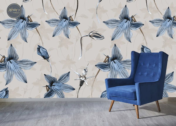 Dried Blue Flora