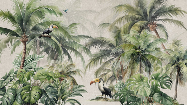 Tropical Garden wallpaper tropical tree and mascot bird best wallpaper in Egypt and Middle East 