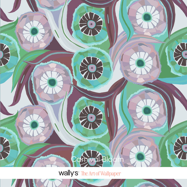 Carnival Bloom – Modern Abstract Floral Wallpaper