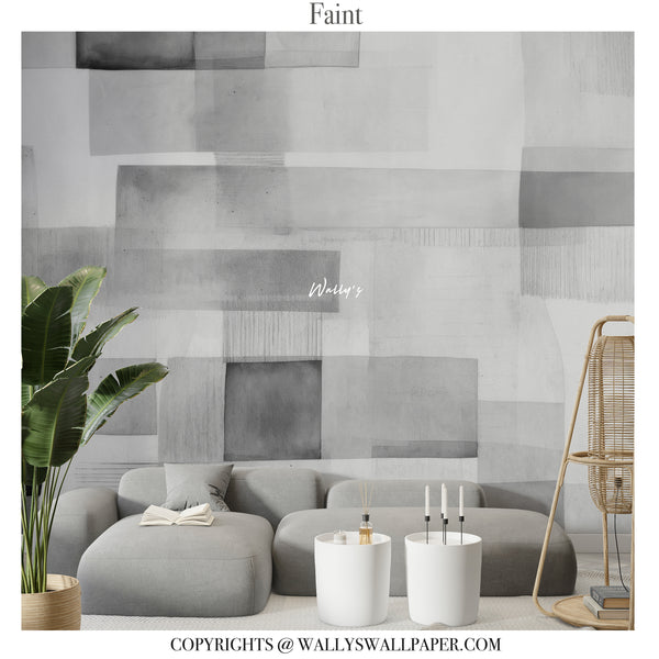 Faint – Abstract Layered Wallpaper Mural