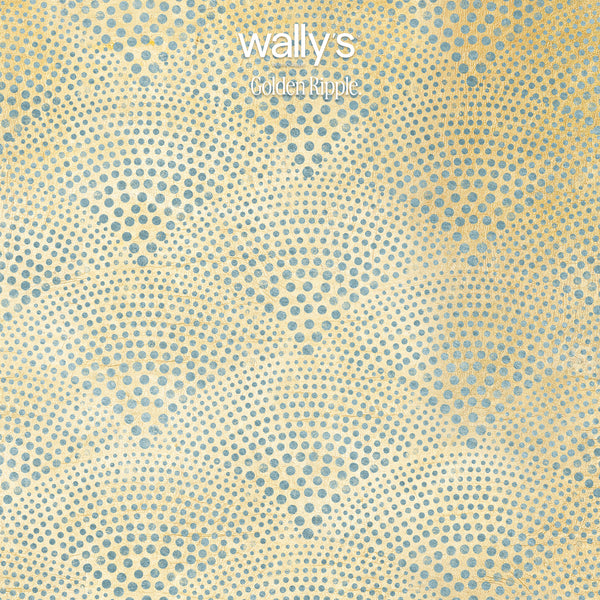 Golden Ripple blue grey dot wallpaper with textured abstract pattern