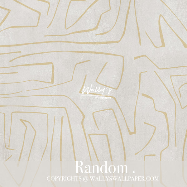 A yellow  and white drawing with the word "random" on it, featuring the best quality wallpaper in the Middle East.