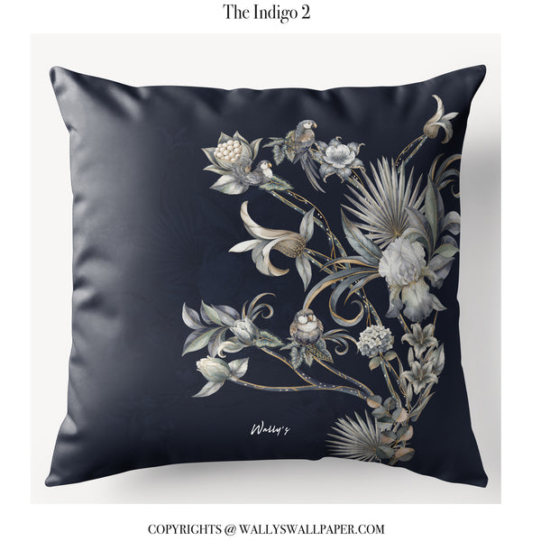 The Indigo 2 – Elegant Botanical Wallpaper