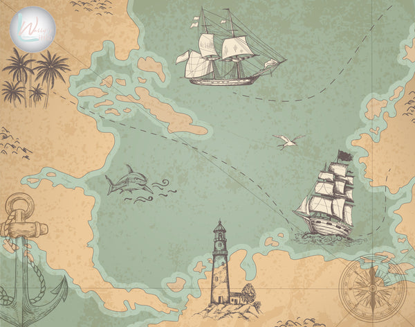 Vintage Pirate map