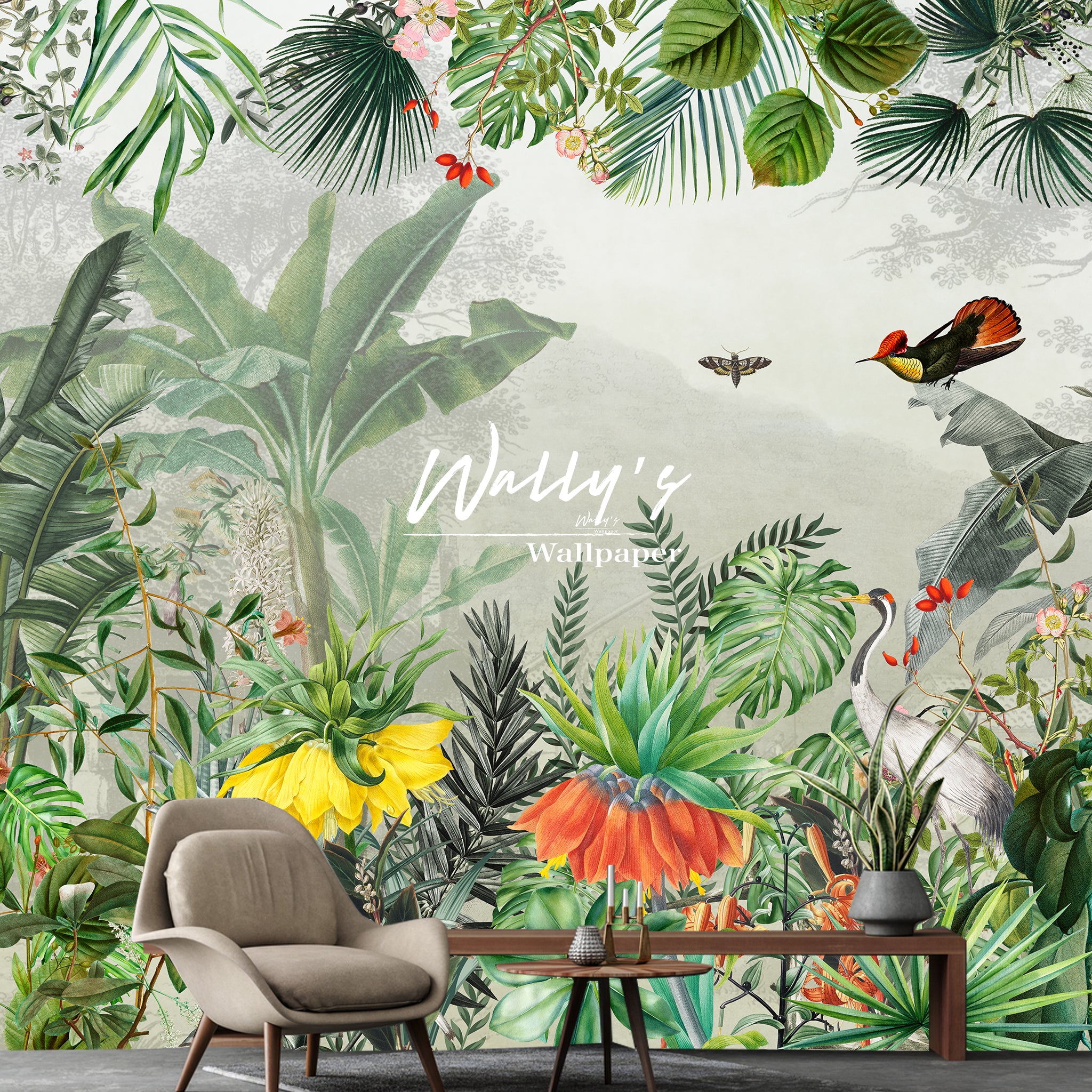 Wallpaper Tropical Plant Wall Tropical Wallpaper: Get The Jungle Look